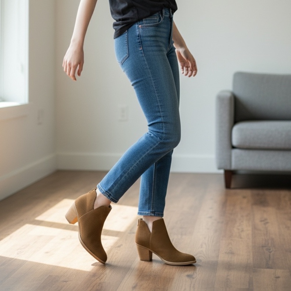 Dolce Vita Suede Ankle Booties 8W - Picture 3 of 10